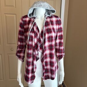 POLLY & ESTHER open front hoodie shirt